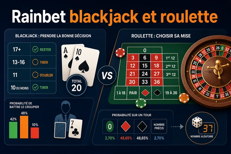 Stratégie et divertissement : Rainbet blackjack et roulette